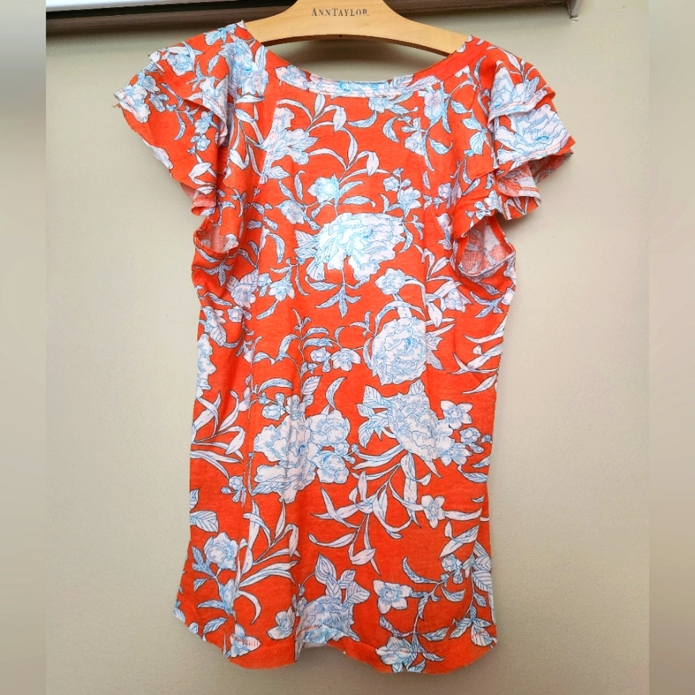 Philosophy Republic Clothing Ruffle Sleeve Tee - ORANGE - MEDIUM **NEW - Picture 2 of 10